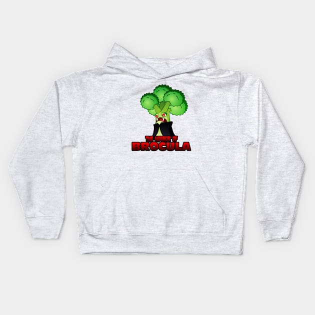 Horror of Brocula Kids Hoodie by Family Playground